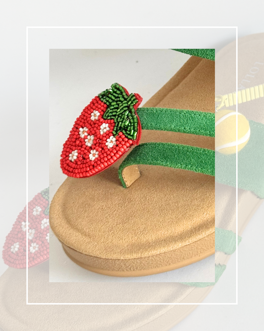 Clip On Beaded Strawberries