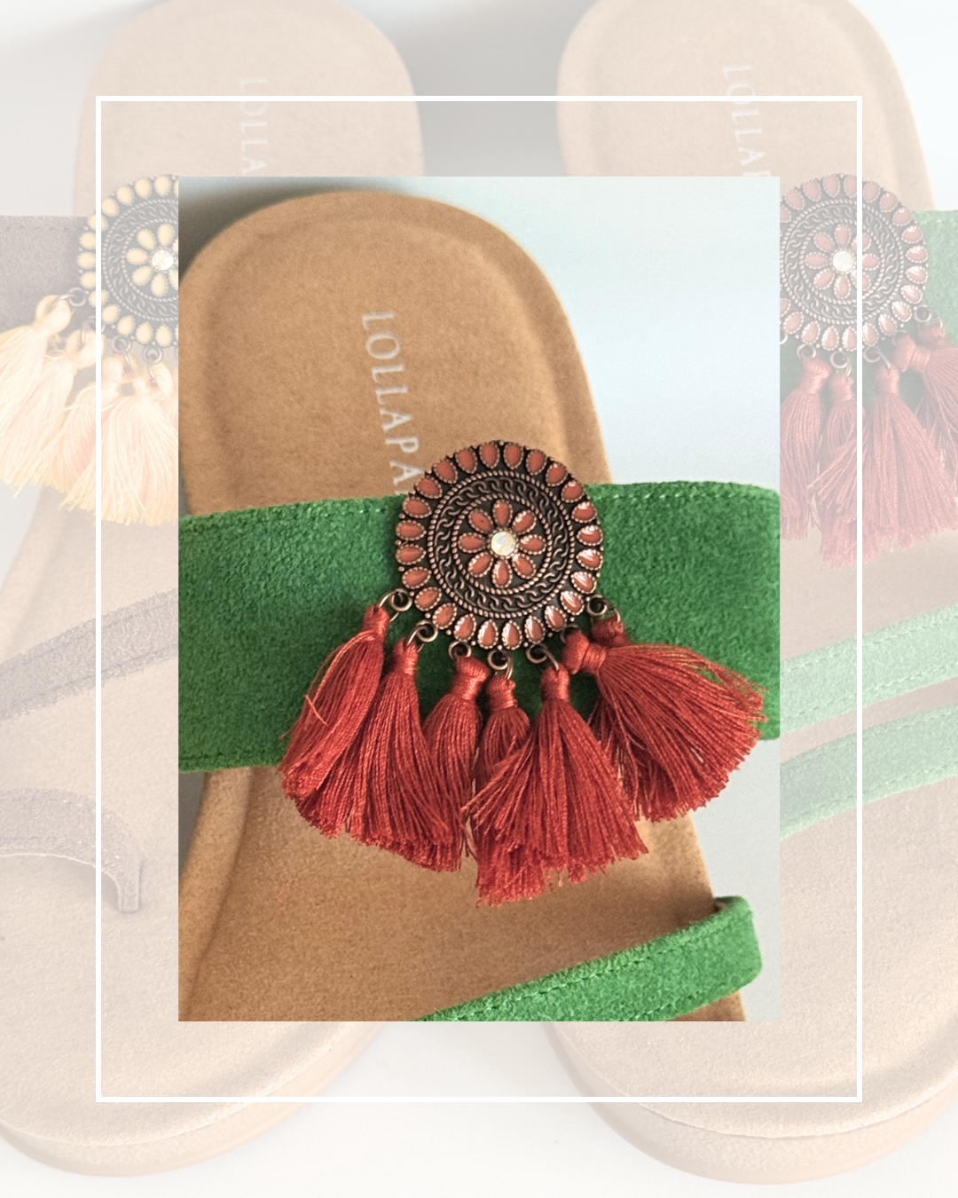 Clip On Boho Style Coins with 6 Fringe Tassels 8 Colours