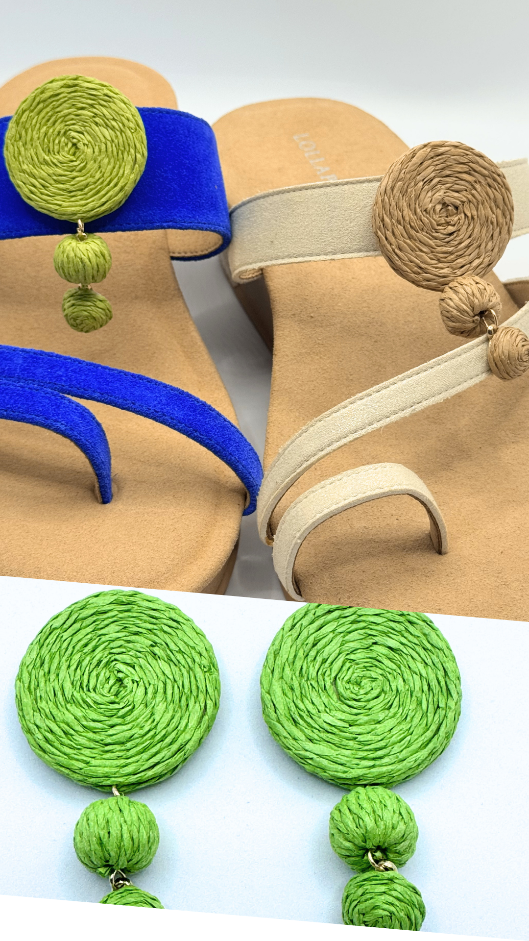 Clip On Paper Circles with Two Balls in Various Colours