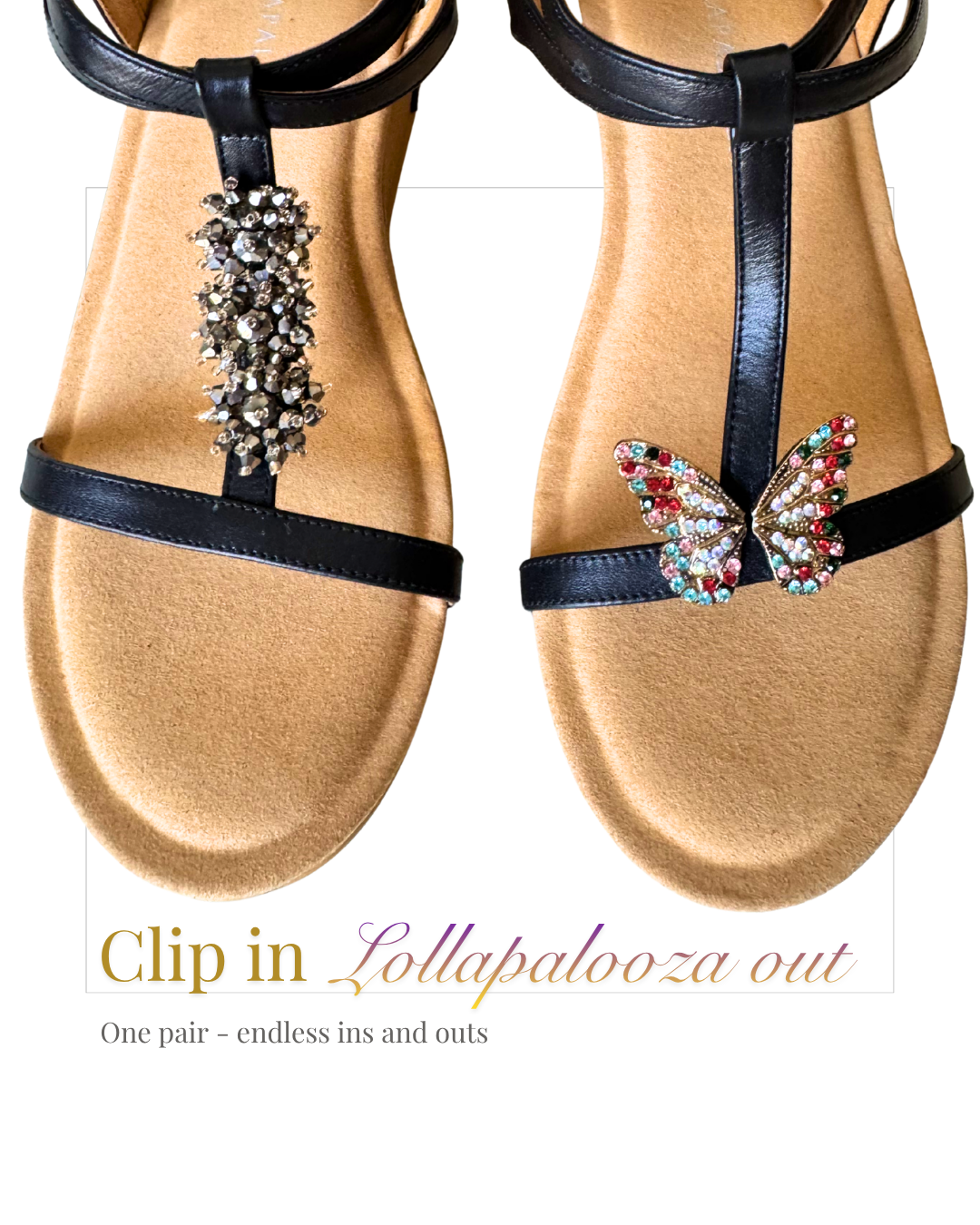 Bali Black Leather Strappy Wedge