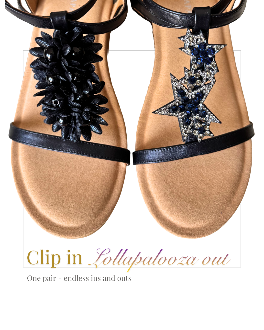 Clip On Long Beaded and Material Flower in Two Colours