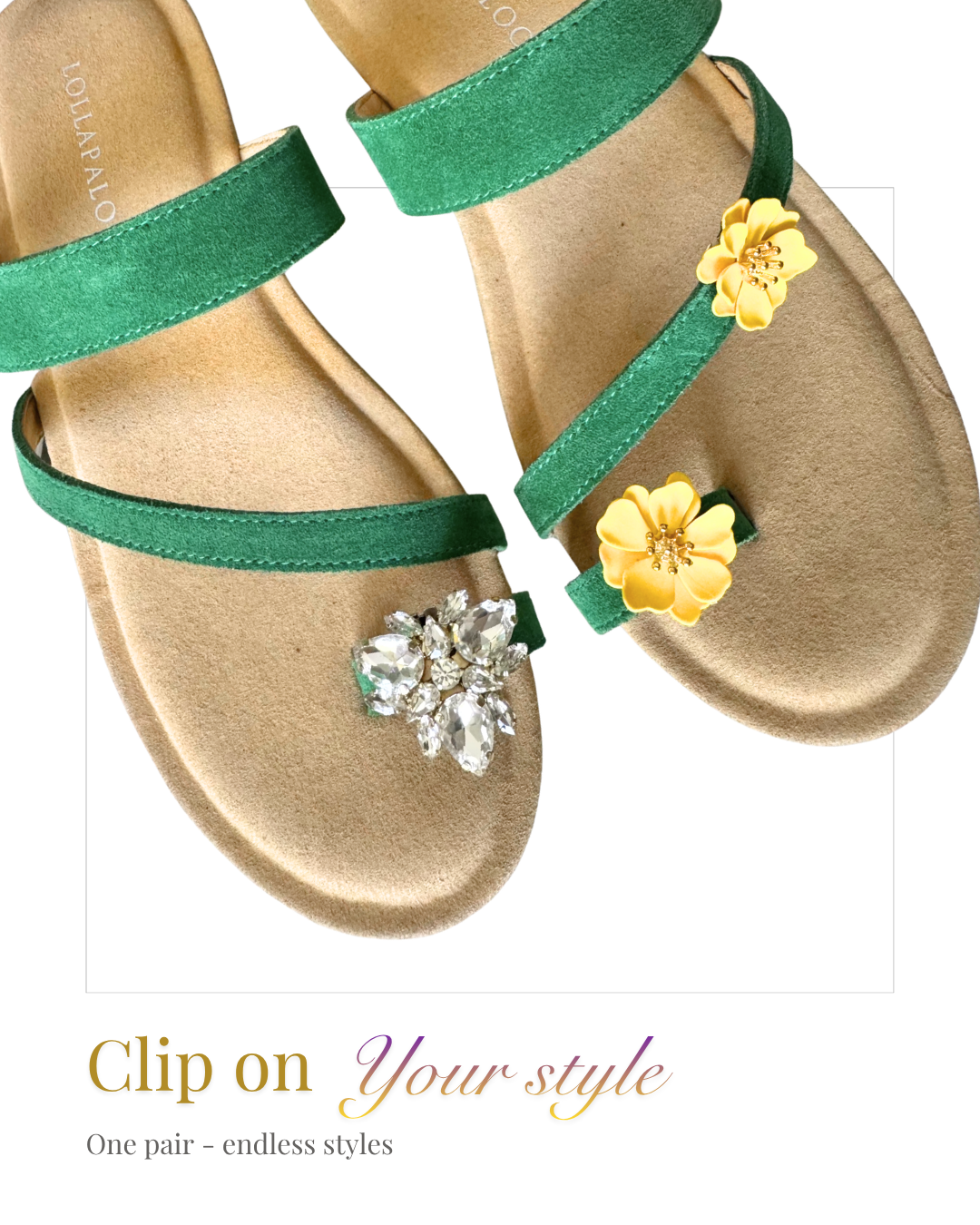 Dubai Apple Green Suede Toe Ring Wedge