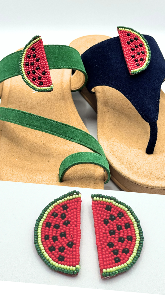 Clip On Beaded Watermelon Halves