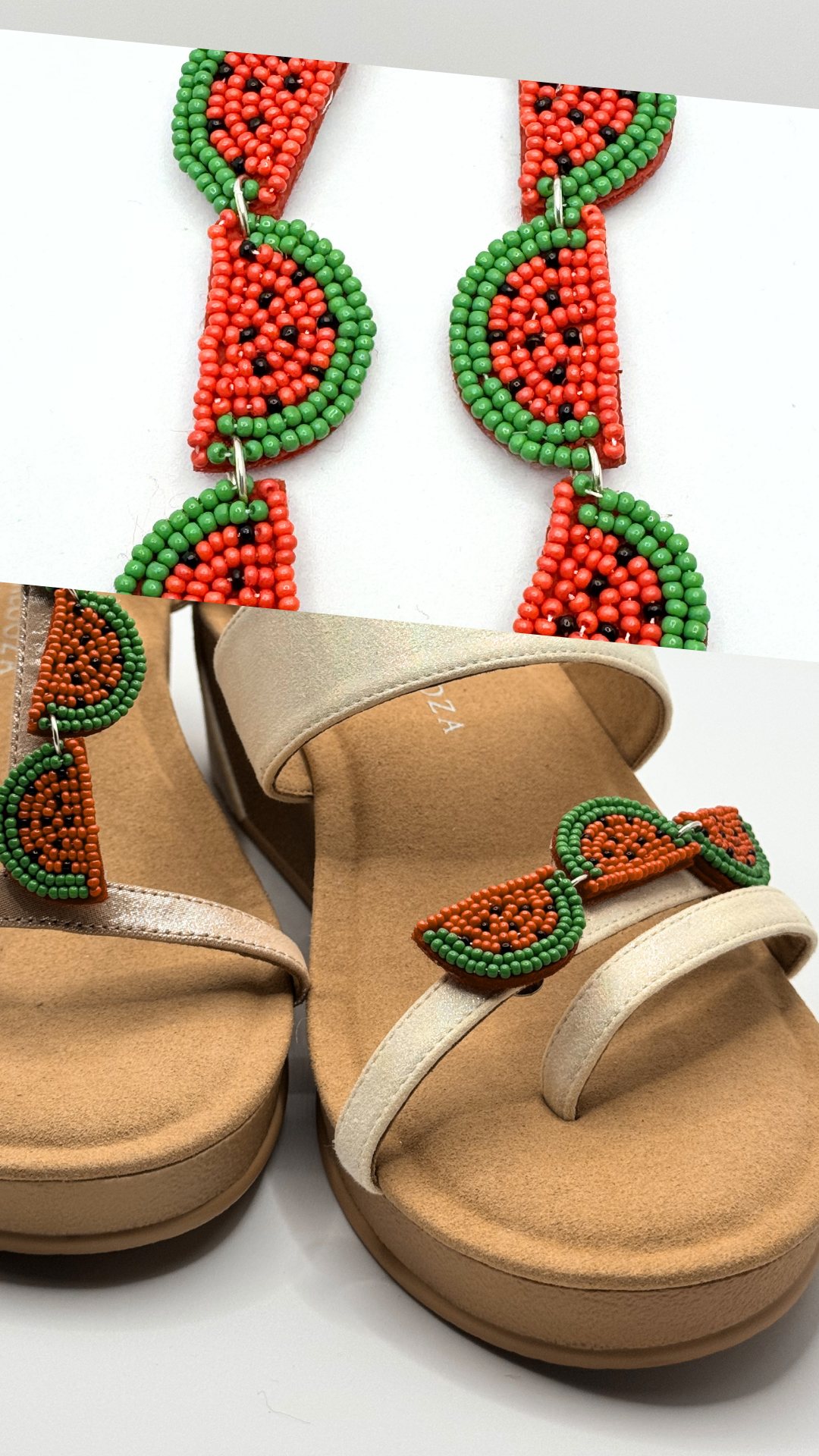 Clip On Beaded Watermelon Wedges