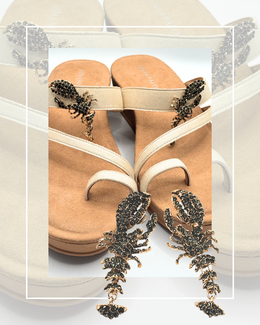 Clip On Black and Gold Metal Lobsters