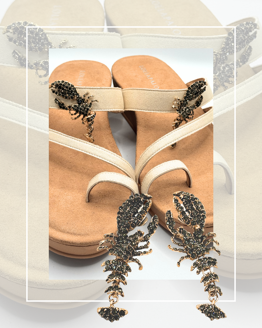 Clip On Black and Gold Metal Lobsters
