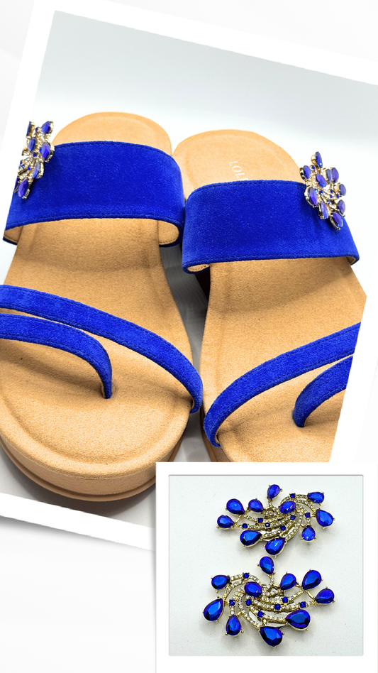 Clip On Blue Drops Gems