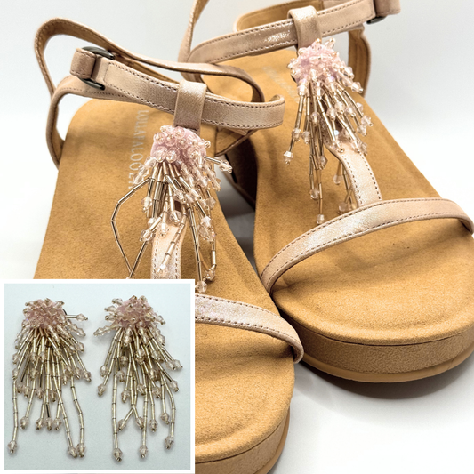 Clip On Blush Uneven Tassle