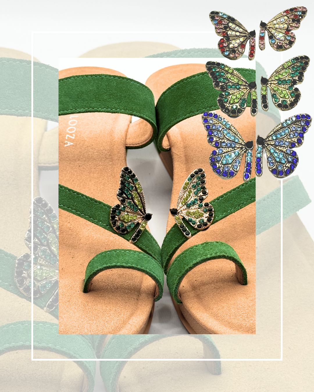 Clip On Metal Butterfly Halves 3 Colours