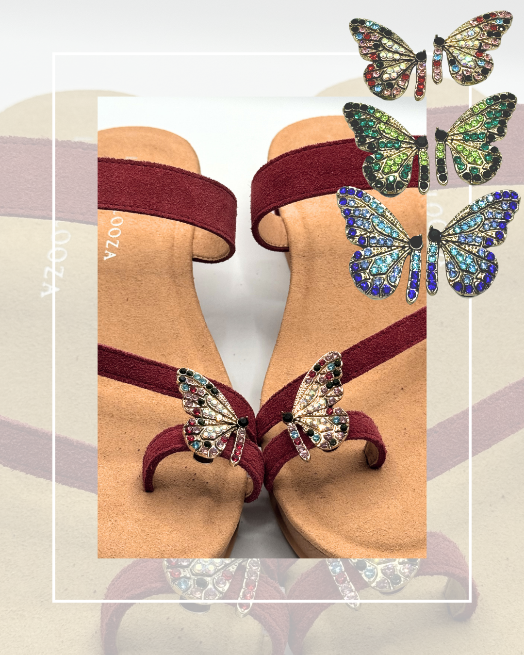 Clip On Metal Butterfly Halves 3 Colours
