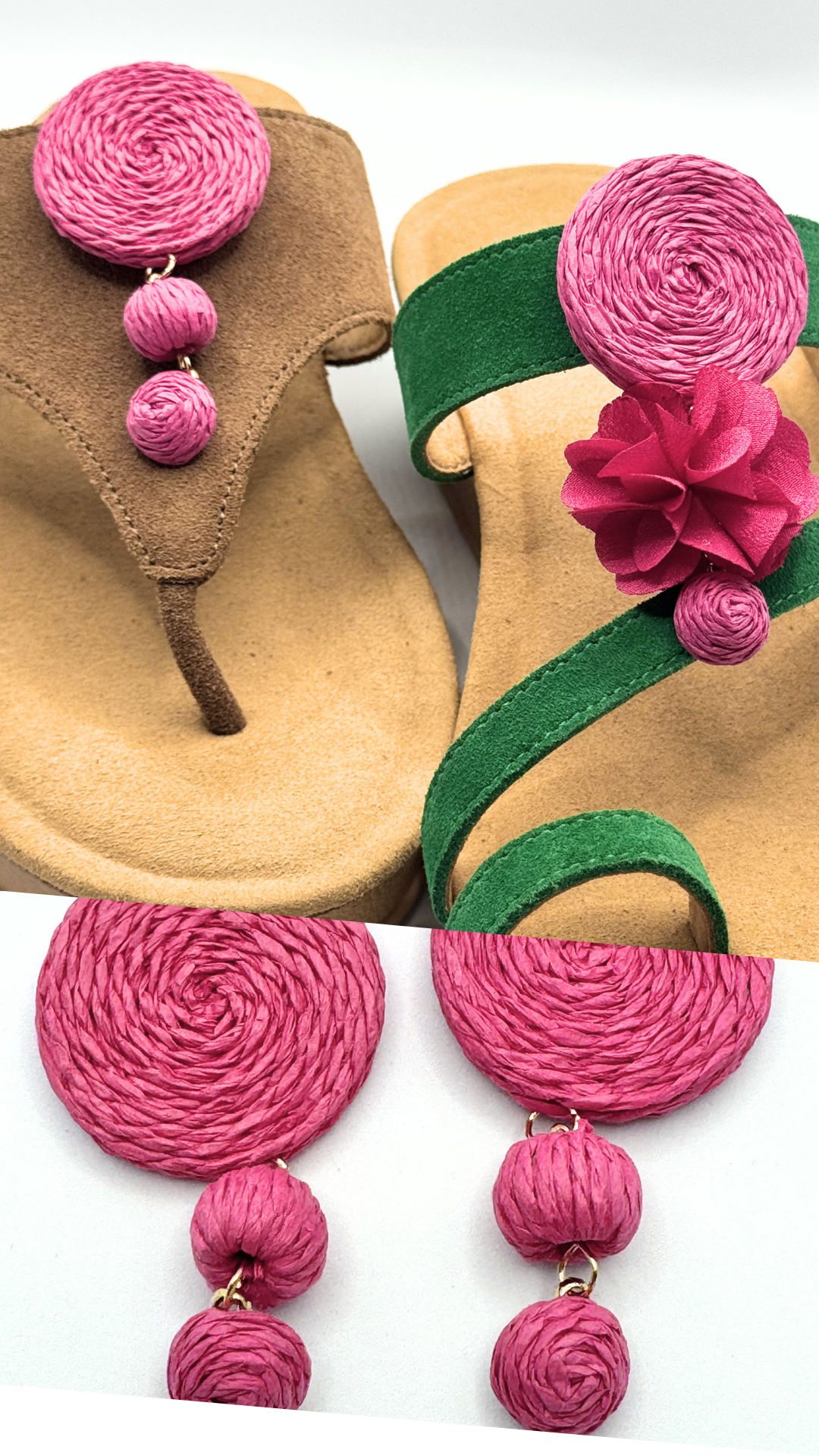 Clip On Paper Circles with Two Balls in Various Colours
