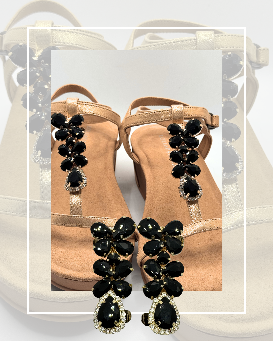Clip On Gem and Drops Side Clips Various Colours