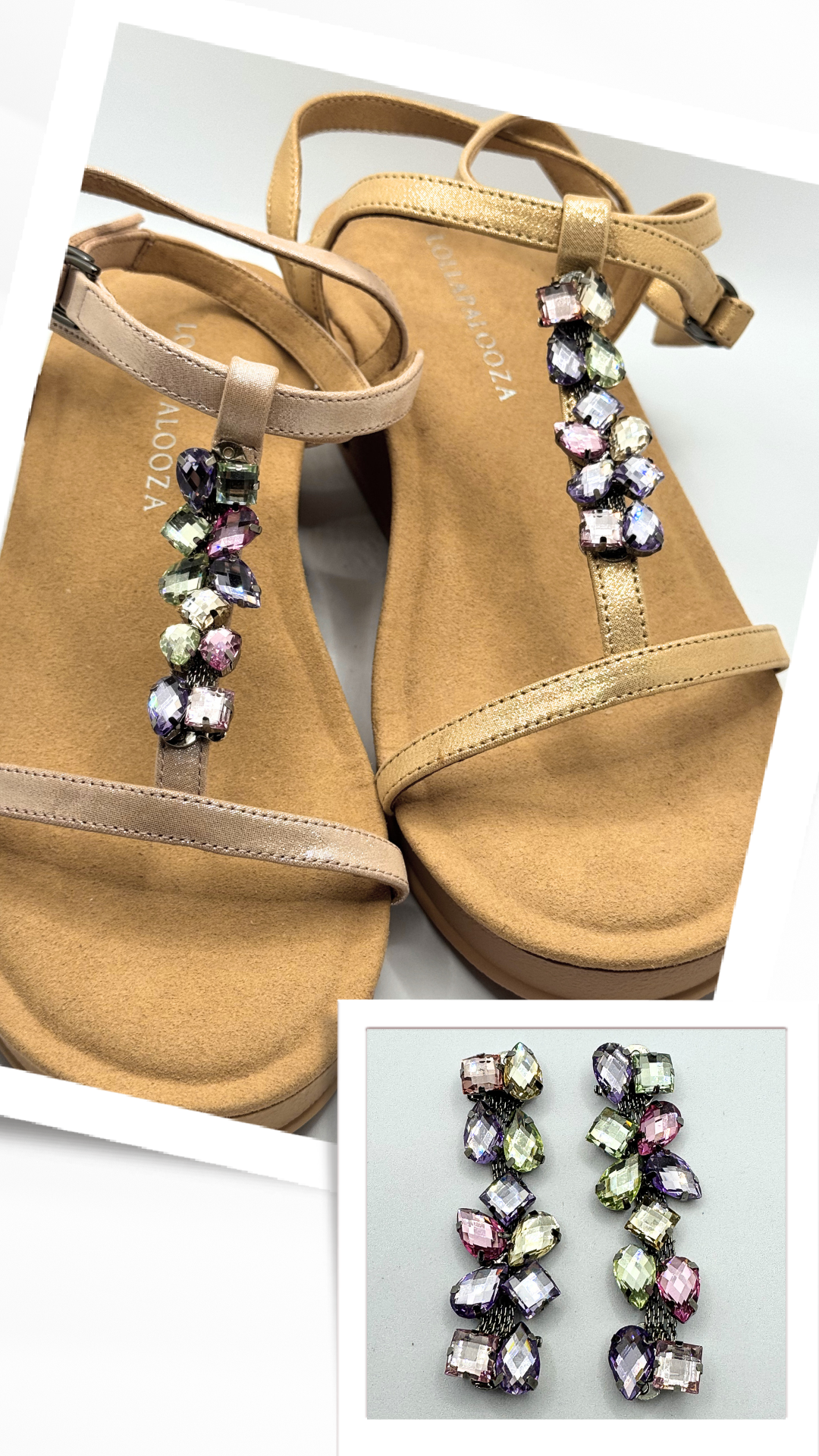 Clip On Green Lilac Gems Long and Short
