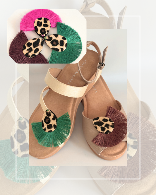 Clip On Animal Prints with Cotton Fan in 3 Colours