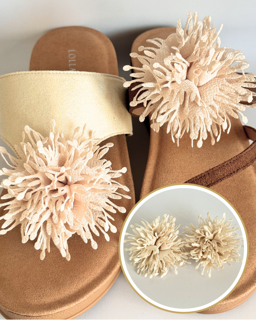 Clip On Large Material Flowers 4 Options