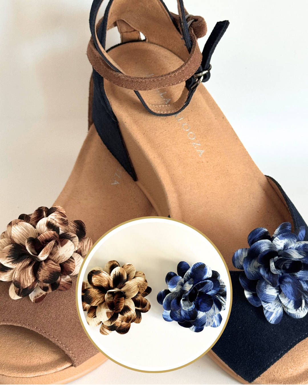 Clip On Material Flowers Medium Size