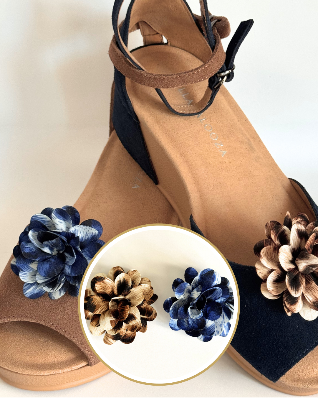 Clip On Material Flowers Medium Size