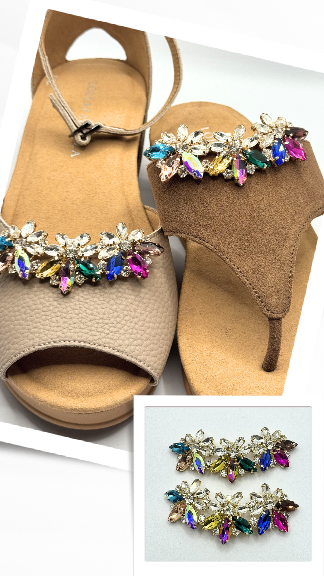 Clip On Multi Coloured Metal Flower Spread