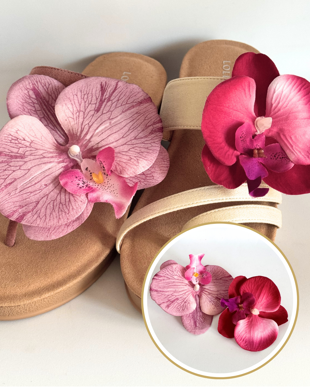 Clip On Large Orchids in two colours