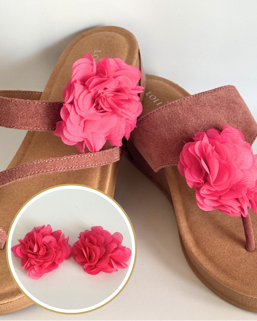 Clip On Material Flowers Medium Size