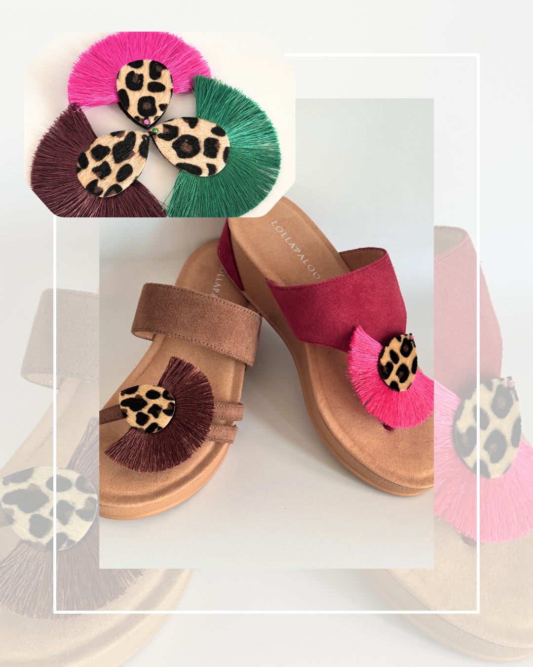 Clip On Animal Prints with Cotton Fan in 3 Colours