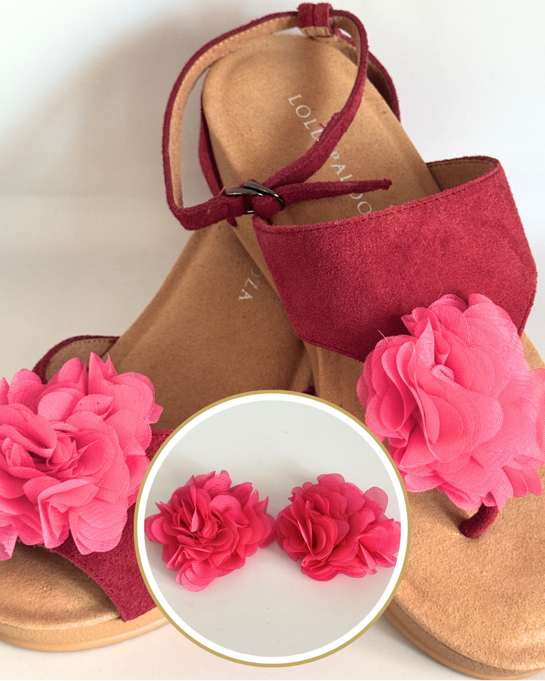 Clip On Material Flowers Medium Size